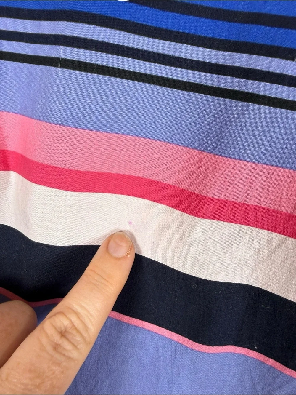 Kate Spade New York Multi Stripe Sleeveless Fit and Flare Midi Dress Blue Pink